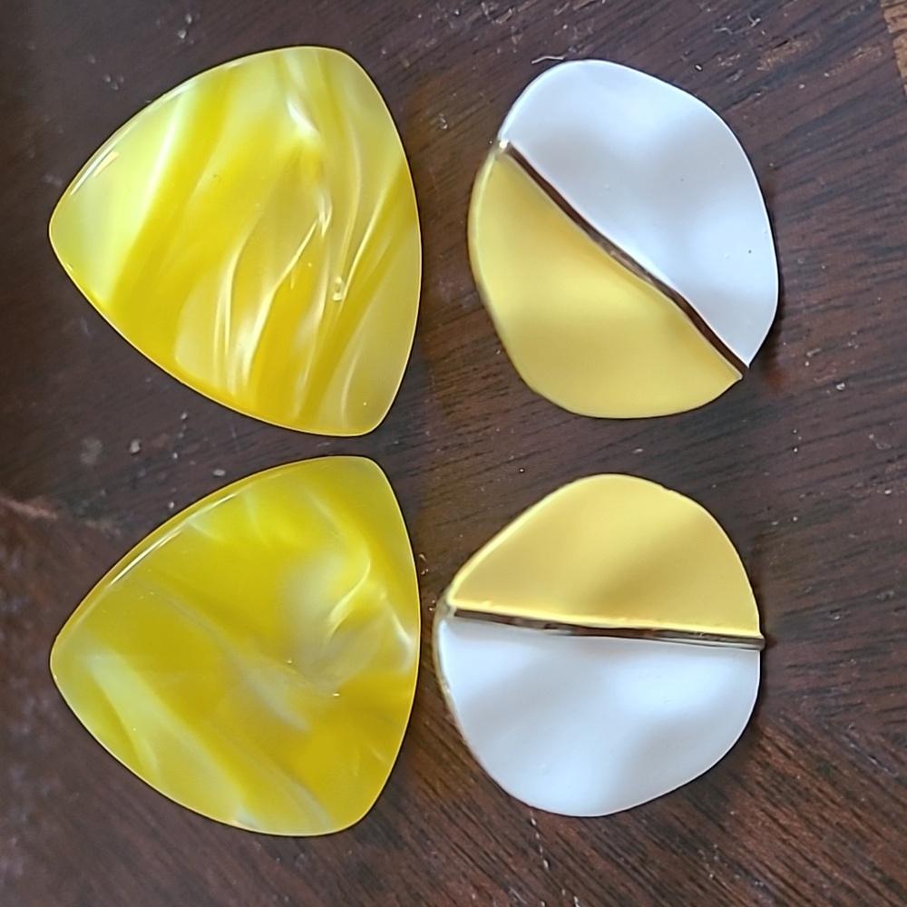 Two Pair Vintage Clip On Earrings